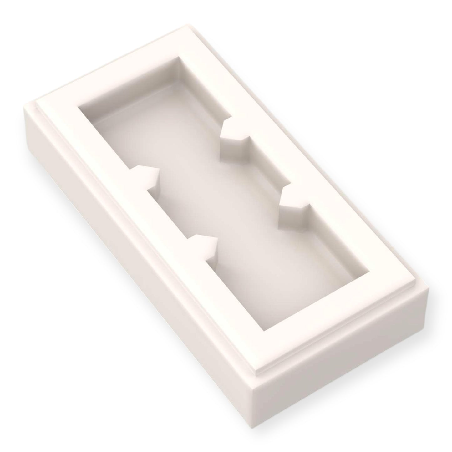 LEGO Fliese modifiziert 1x2 Jumperplate - Weiß