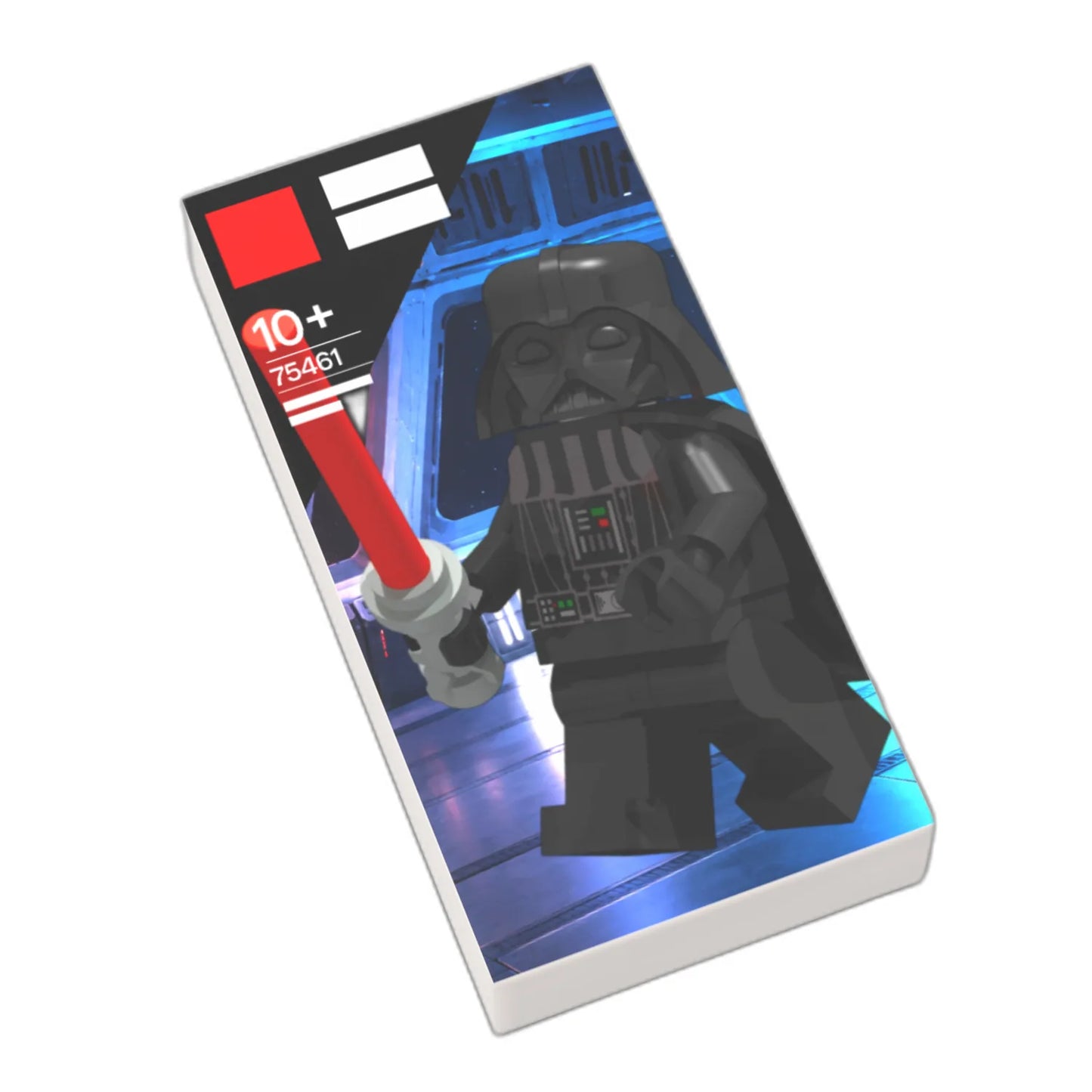 Bedruckte LEGO® Fliese 1x2 - Große Minifigur in Klein 75461