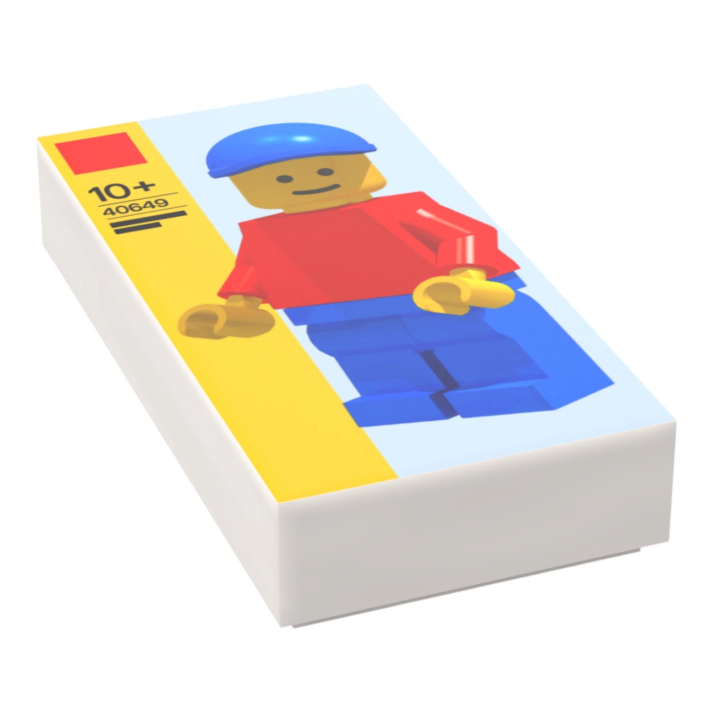 Bedruckte LEGO® Fliese 1x2 - Große Minifigur in Klein 40649