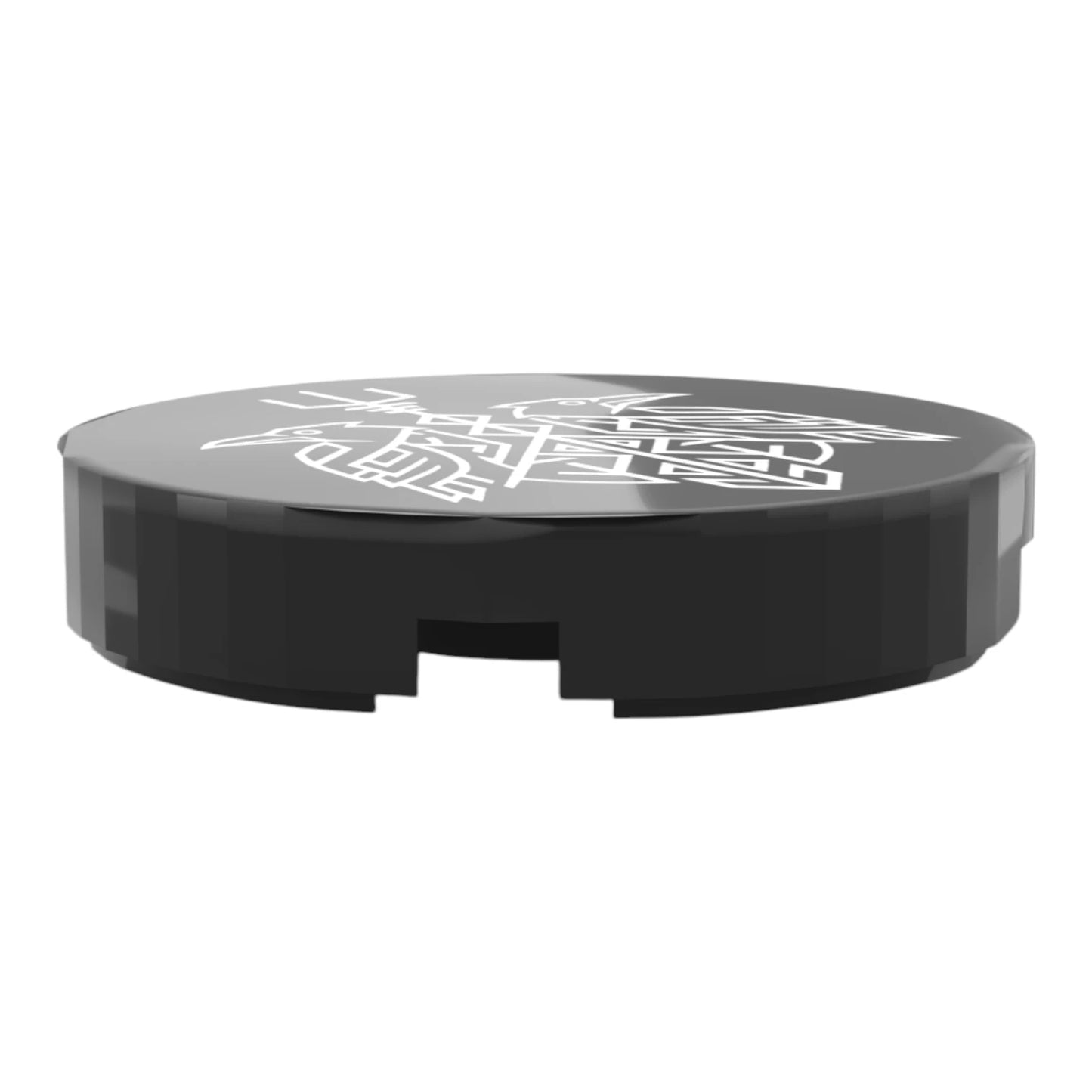 Bedruckte LEGO® Fliese 2x2 - Wikinger Symbol 8 'Odins Raben mit Runenstab'