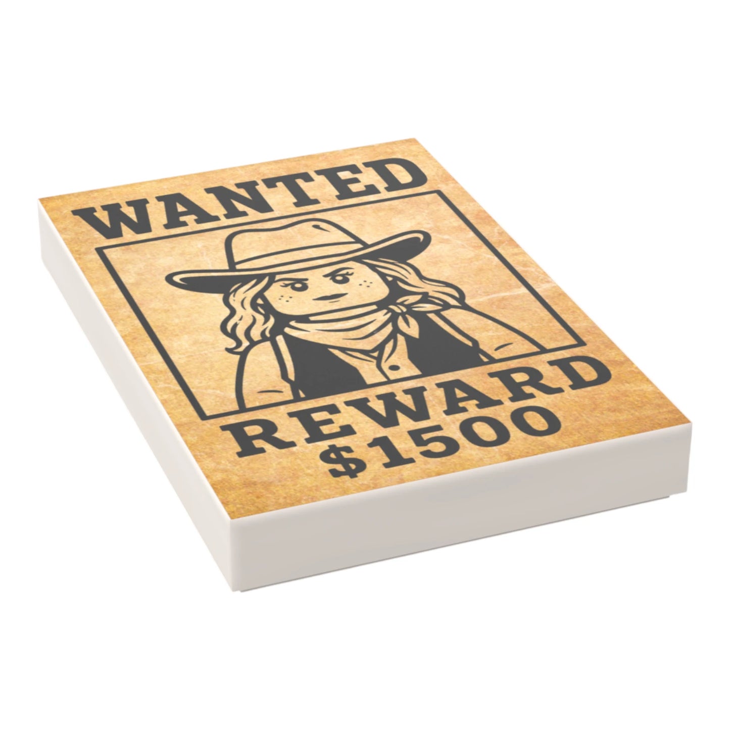 Bedruckte LEGO® Fliese 2x3 - Wilder Westen 'Wanted 2'