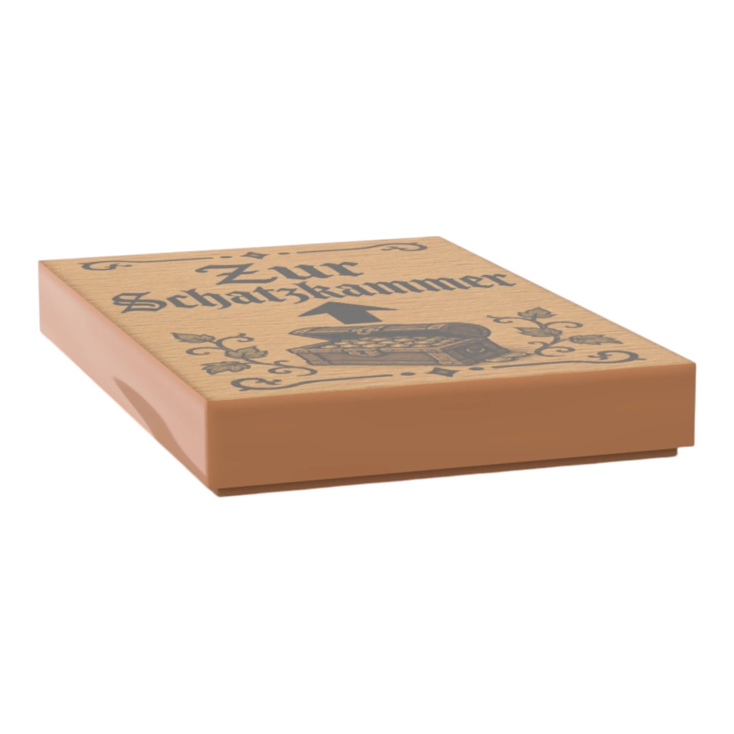 Bedruckte LEGO® Fliese 2x3 - Holzschild 13 'Zur Schatzkammer'