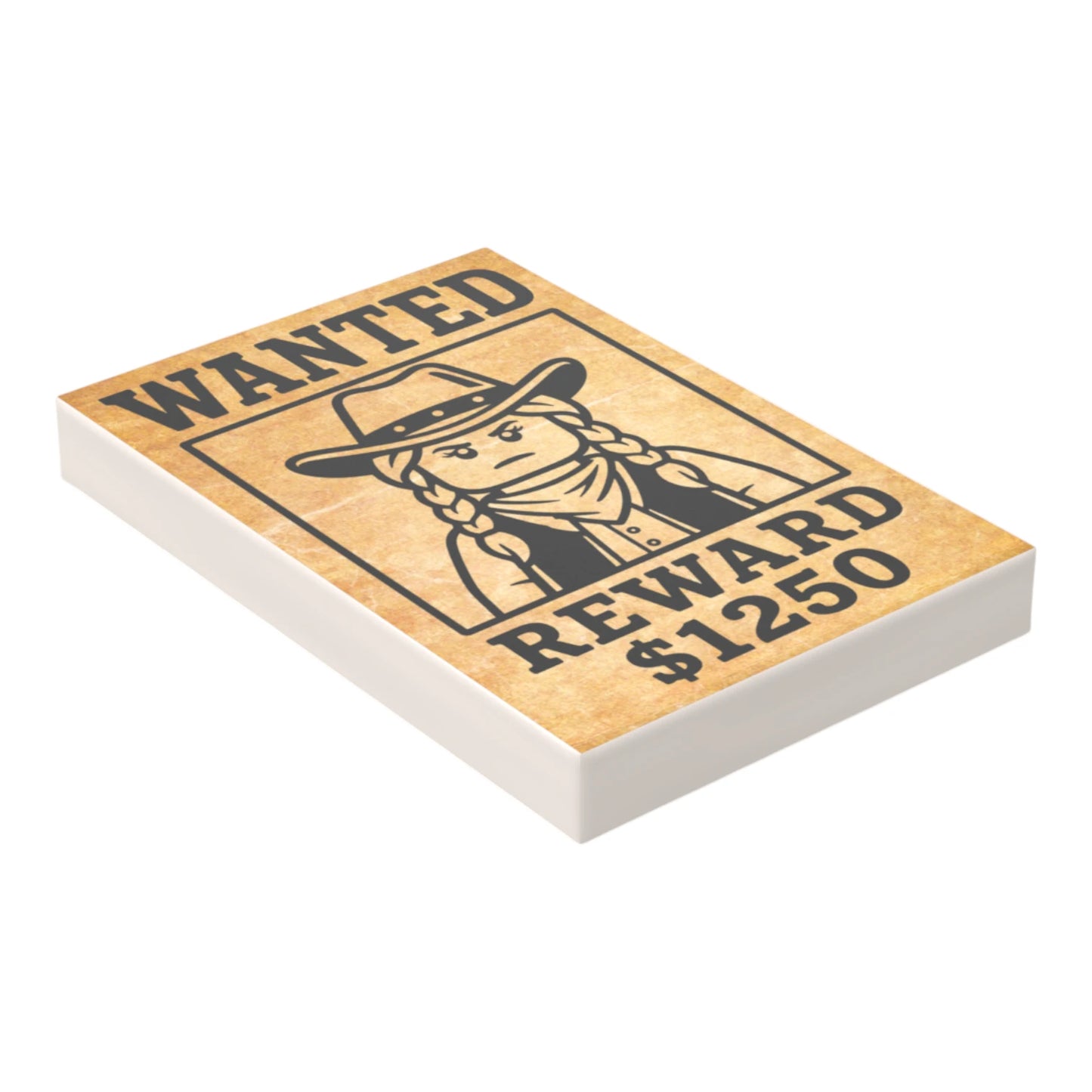 Bedruckte LEGO® Fliese 2x3 - Wilder Westen 'Wanted 6'