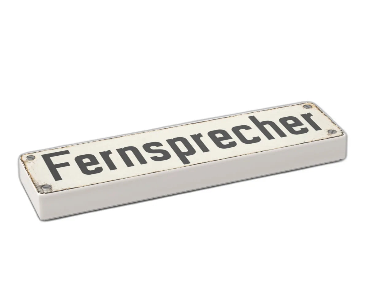 Bedruckte LEGO® Fliese 1x4 - Altes Schild 16 'Fernsprecher'