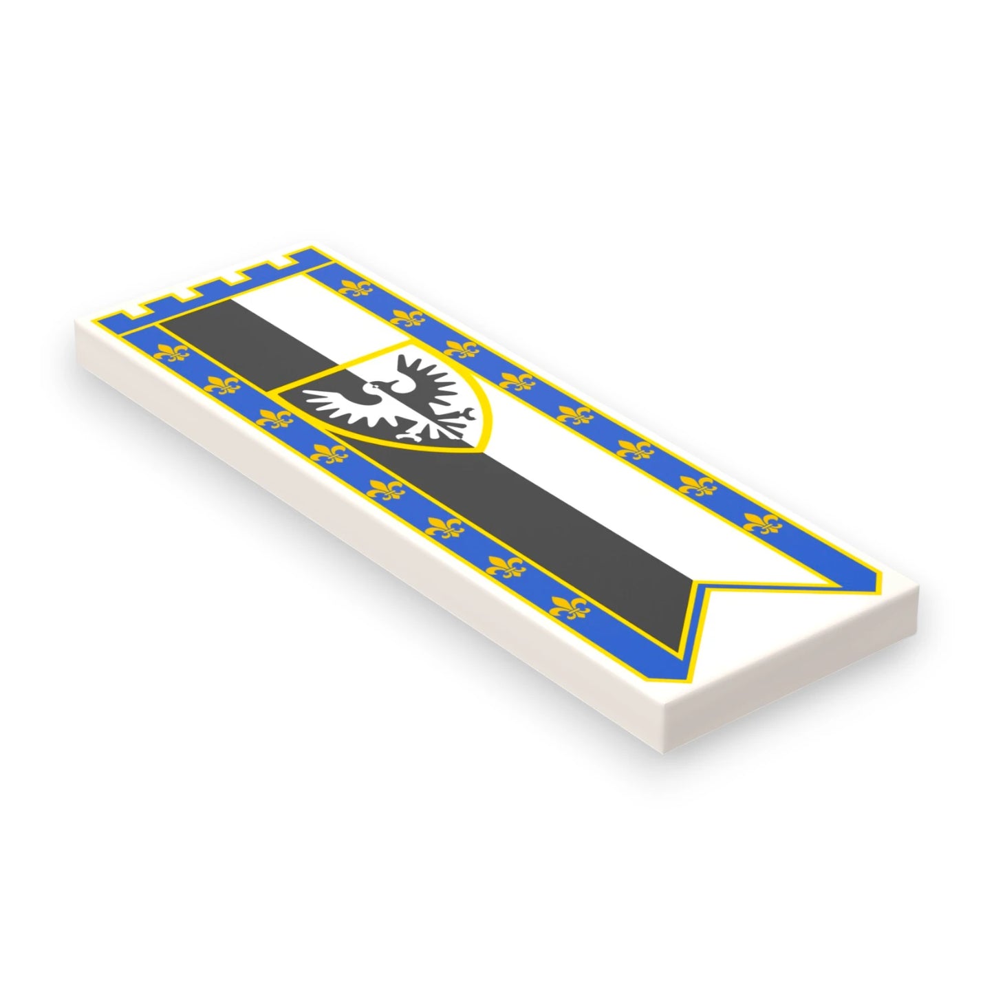 Bedruckte LEGO® Fliese 2x6 - Großes Banner 3 'Schwarze Falken / Black Falcons'