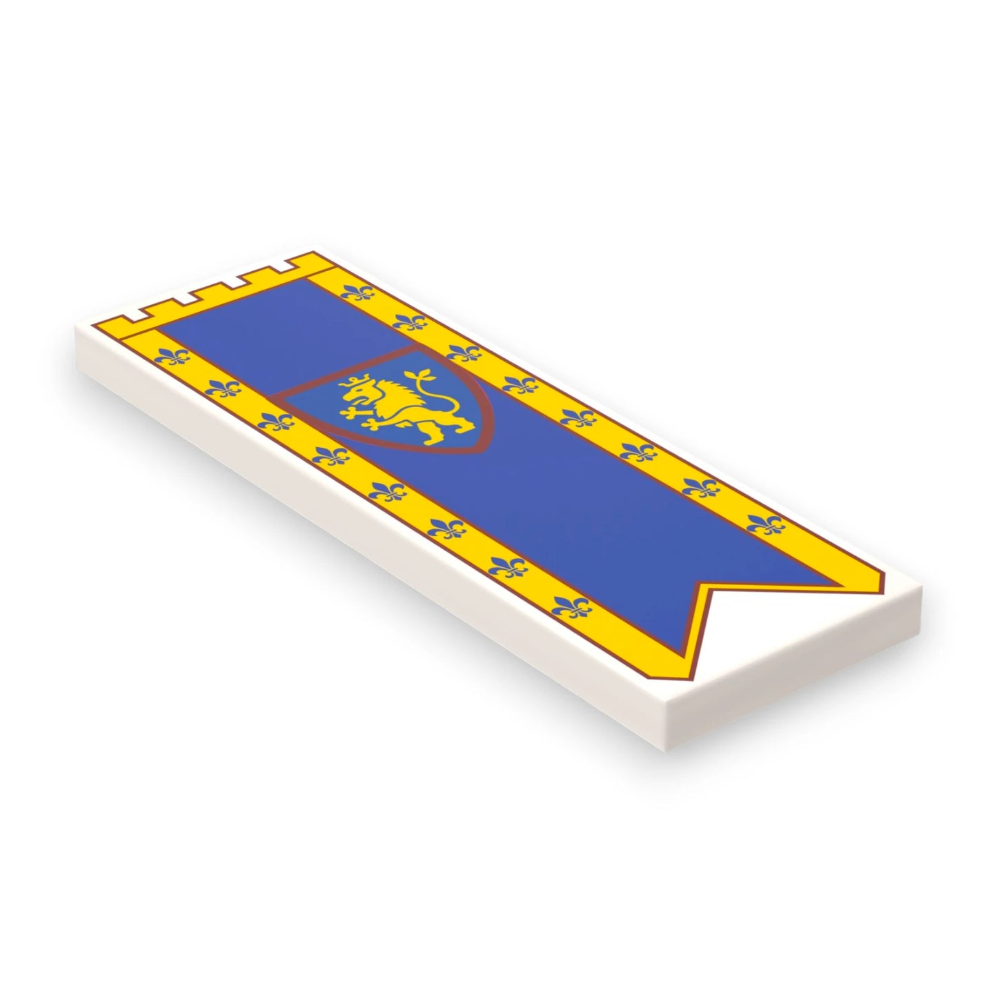 Bedruckte LEGO® Fliese 2x6 - Großes Banner 5 'Löwenritter / Lion Knights'