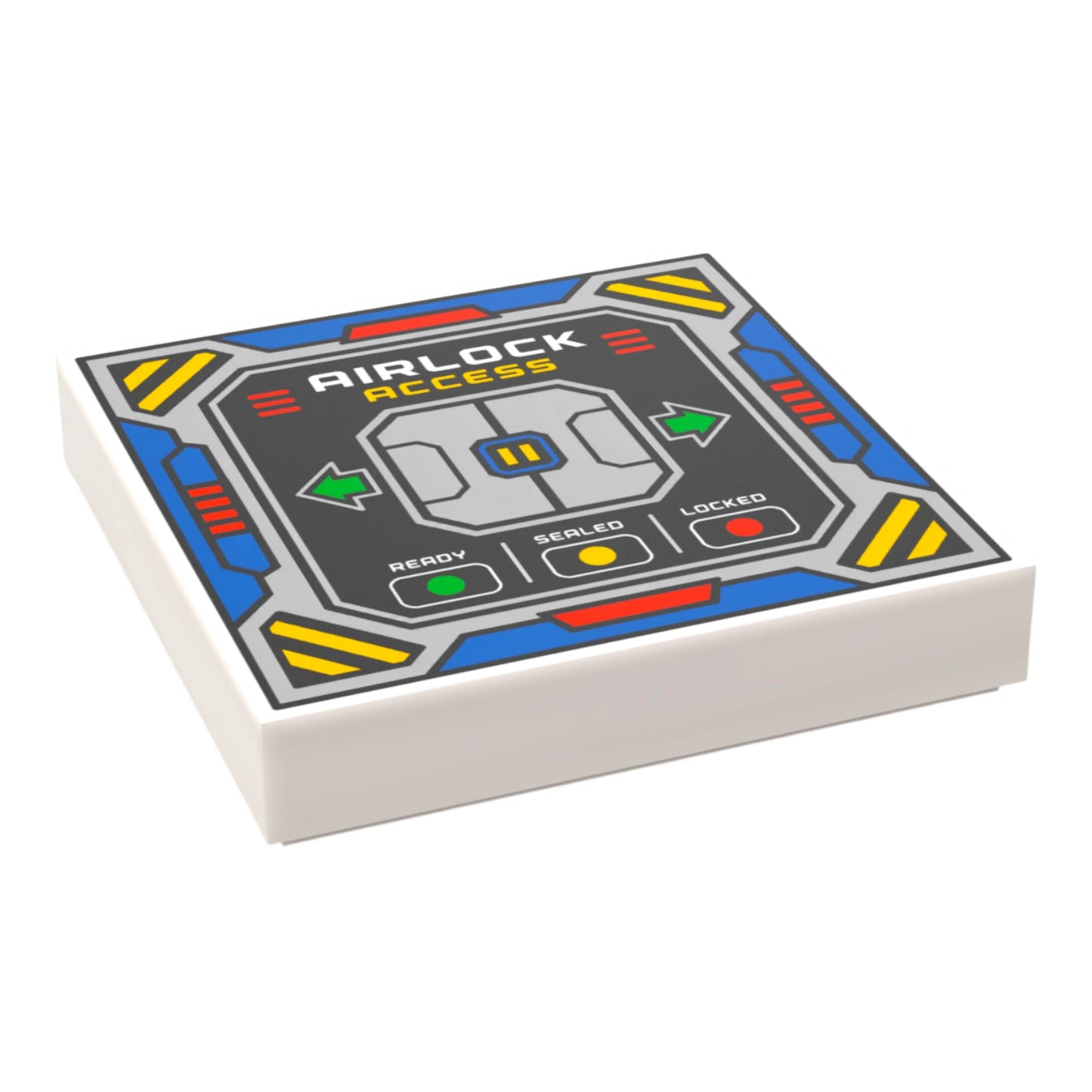 Bedruckte LEGO® Fliese 2x2 - Space Controll-Panel 20