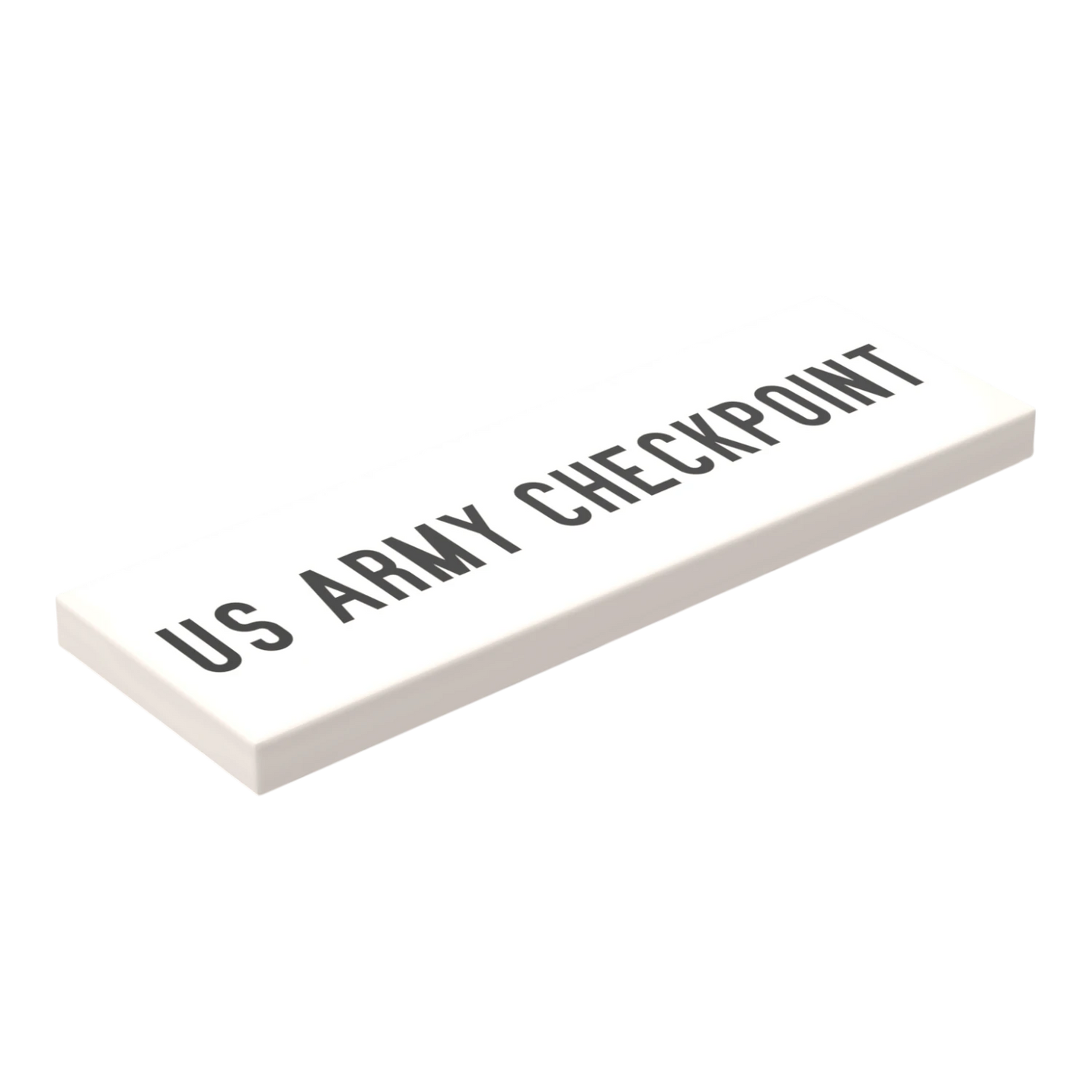 Bedruckte LEGO® Fliese 2x6 - US ARMY CHECKPOINT