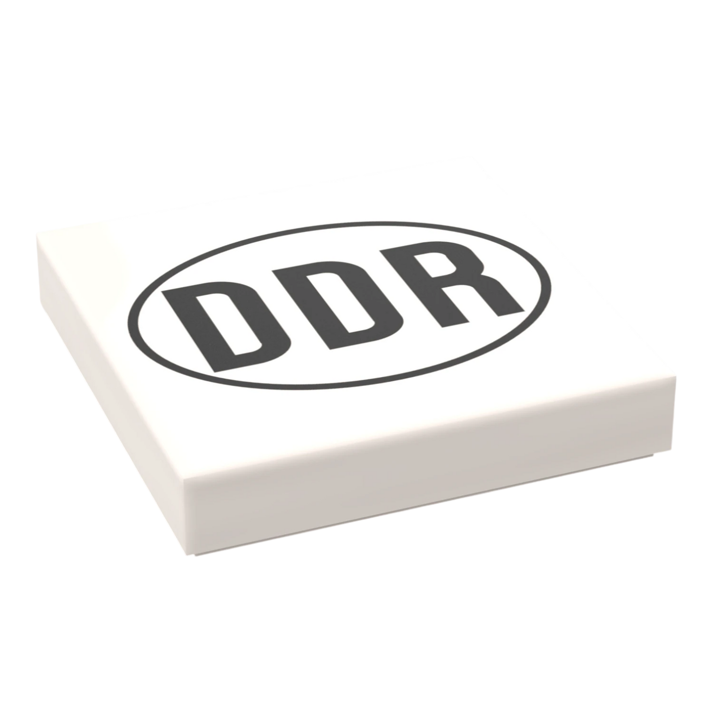 Bedruckte LEGO® Fliese 2x3 - DDR Oval