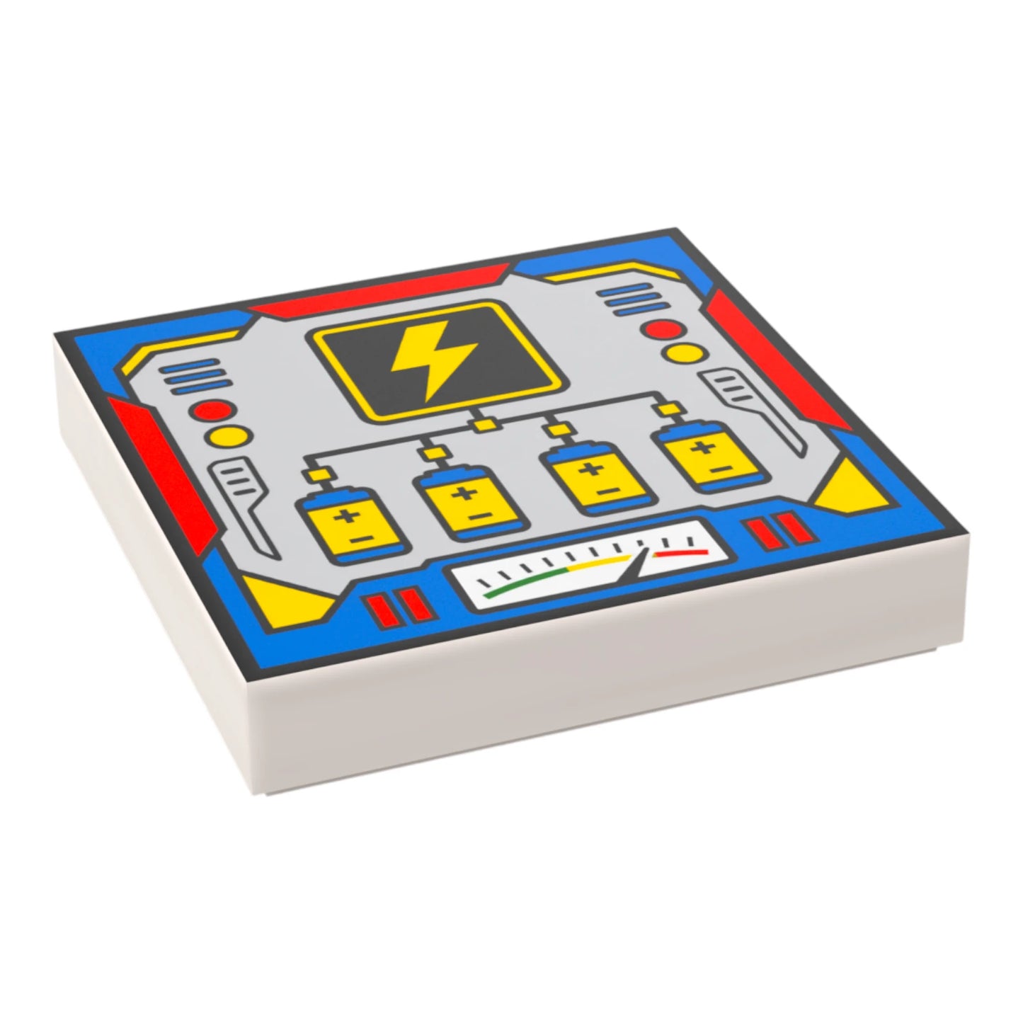 Bedruckte LEGO® Fliese 2x2 - Space Controll-Panel 12
