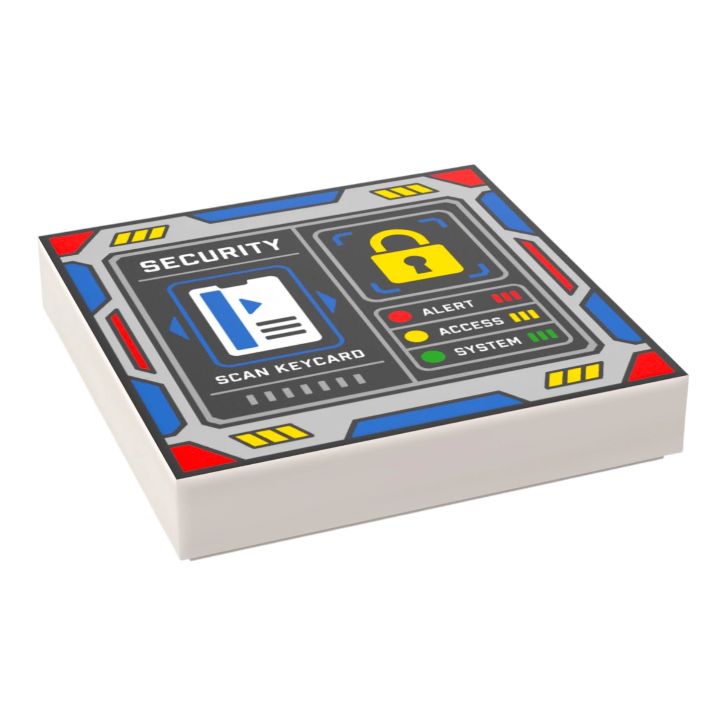 Bedruckte LEGO® Fliese 2x2 - Space Controll-Panel 19