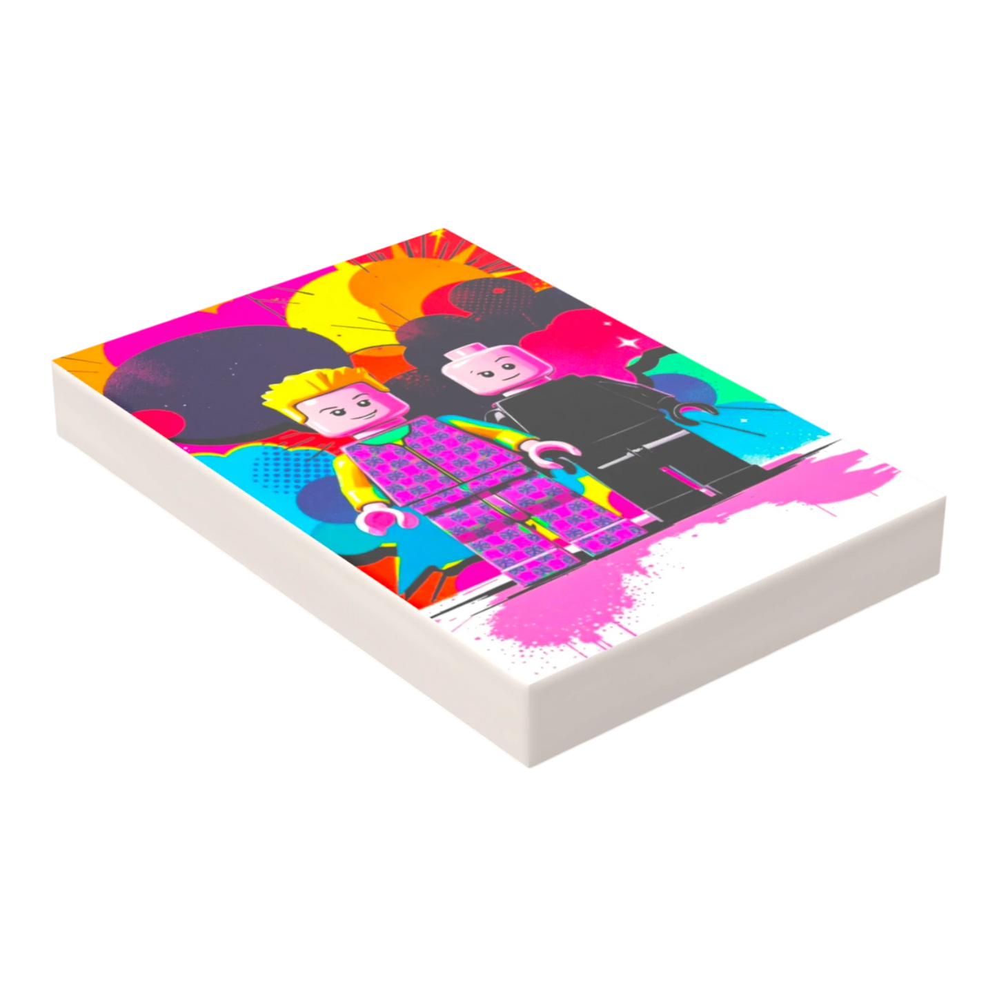 Bedruckte LEGO® Fliese 2x3 - Popstar Pop Art Nr. 20