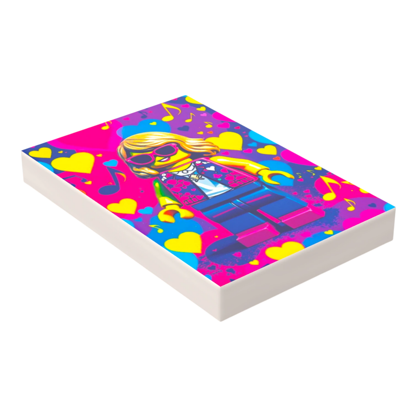 Bedruckte LEGO® Fliese 2x3 - Popstar Pop Art Nr. 1
