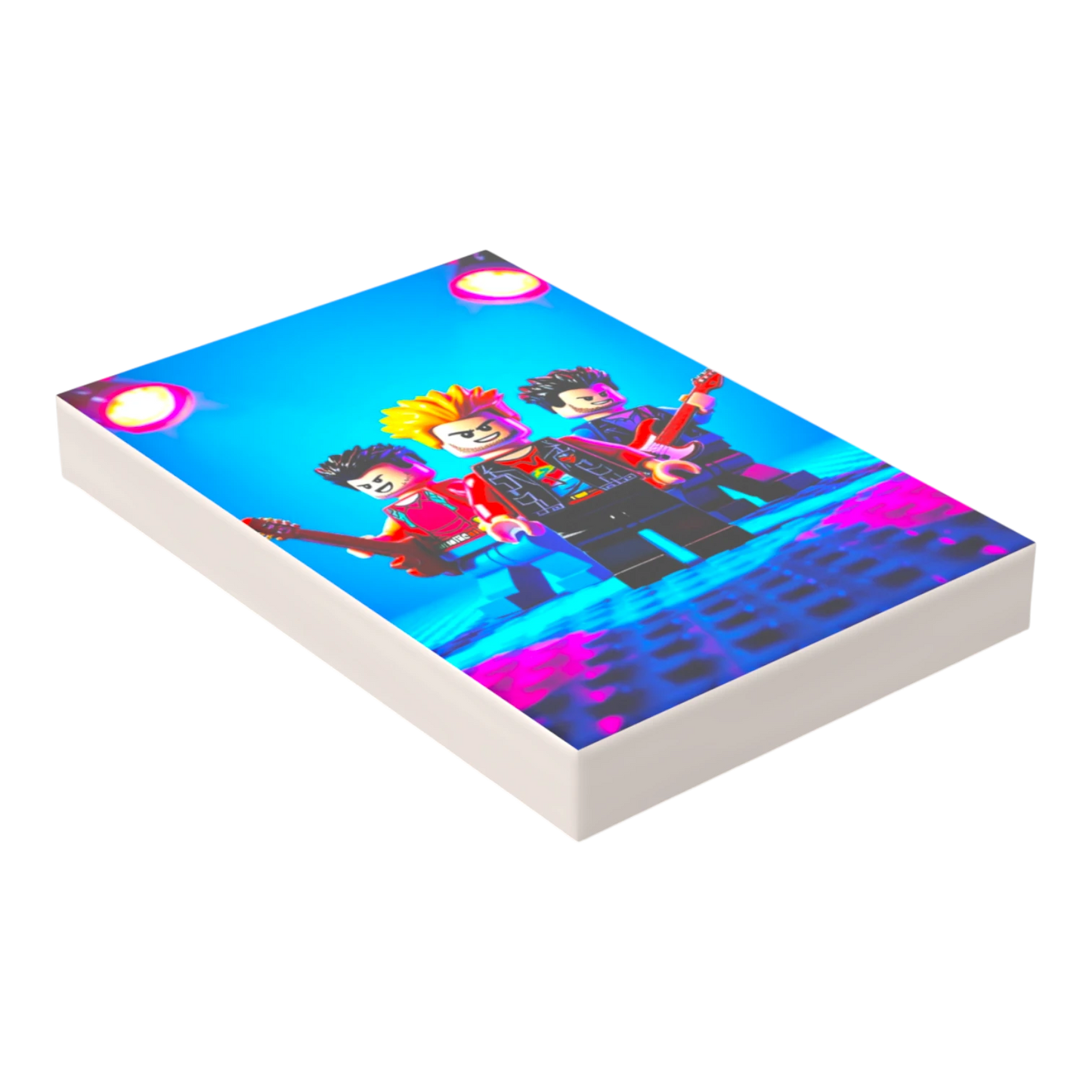 Bedruckte LEGO® Fliese 2x3 - Popstar Pop Art Nr. 17