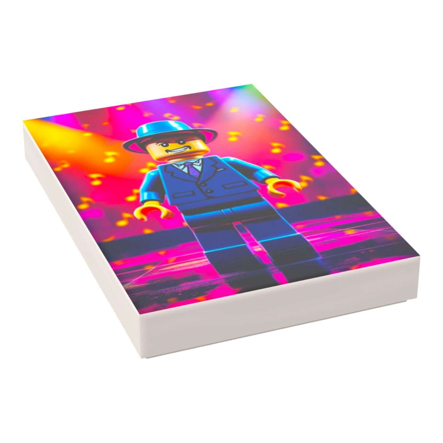 Bedruckte LEGO® Fliese 2x3 - Popstar Pop Art Nr. 14