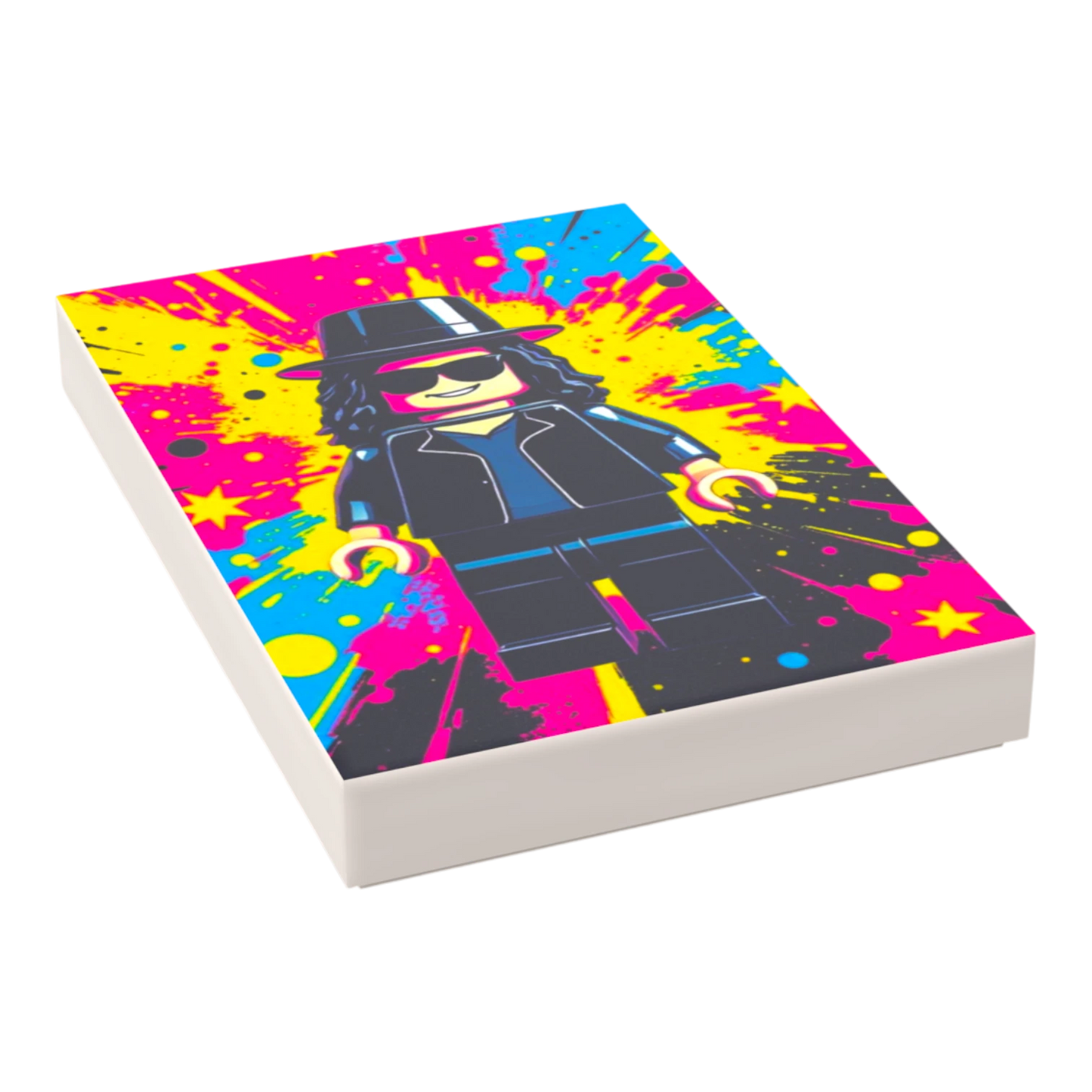 Bedruckte LEGO® Fliese 2x3 - Popstar Pop Art Nr. 23