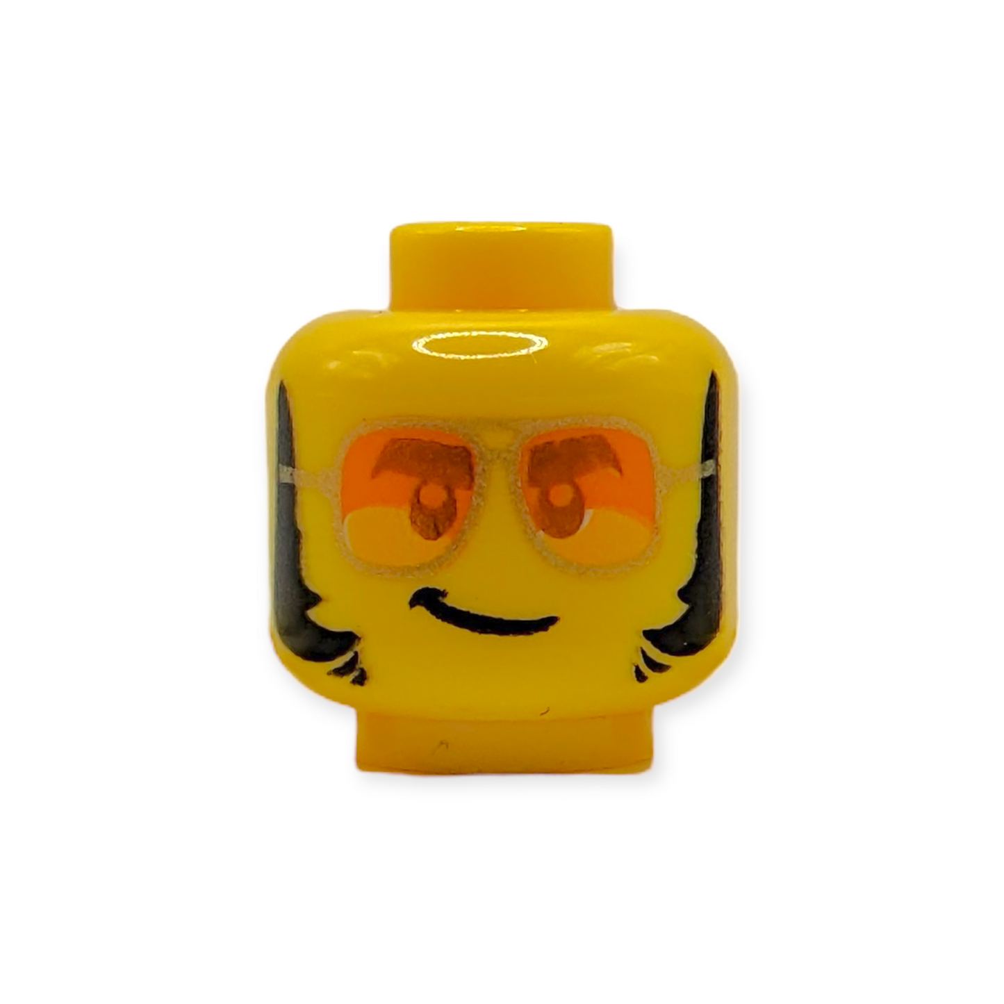 LEGO Head - 3071 Glasses, Orange Sunglasses with Silver Frames