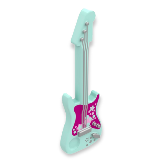LEGO Elektro-Gitarre - Light Aqua mit Verzierungen