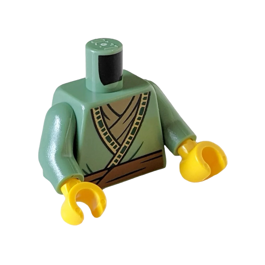 LEGO Torso - 6666 Robe mit dunkelgrünem und goldenem Besatz