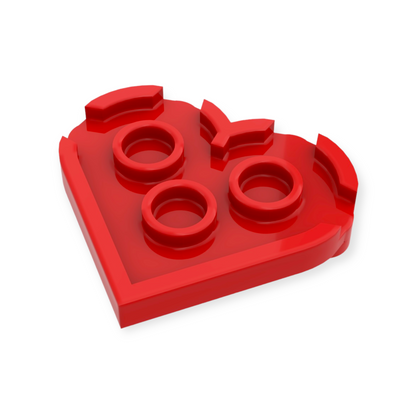 LEGO Plate Round 3x3 Heart - Red