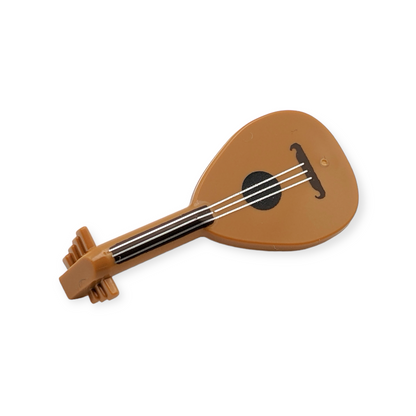 LEGO Laute - Lute with Dark Brown Neck and Silver Strings