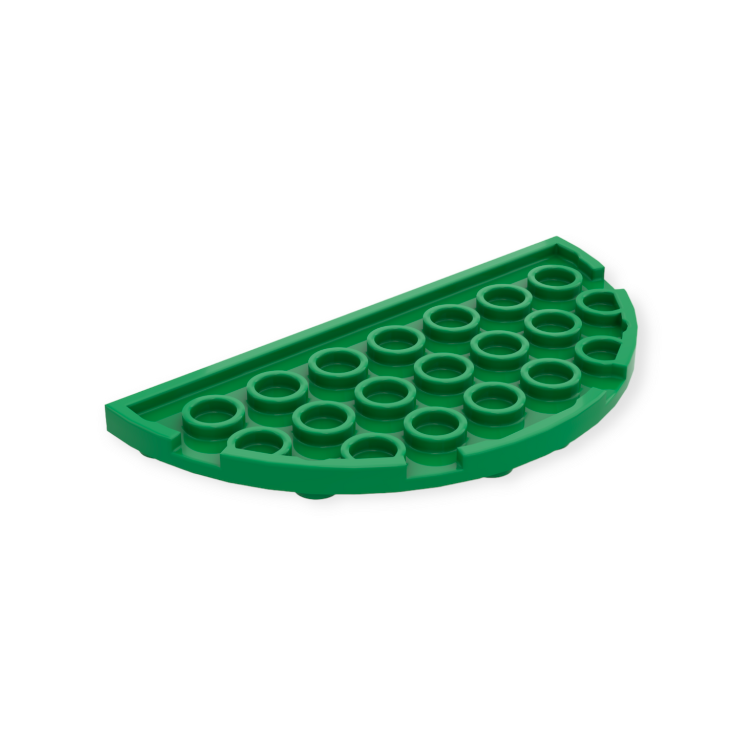 LEGO Plate Round Half 4x8 - Green