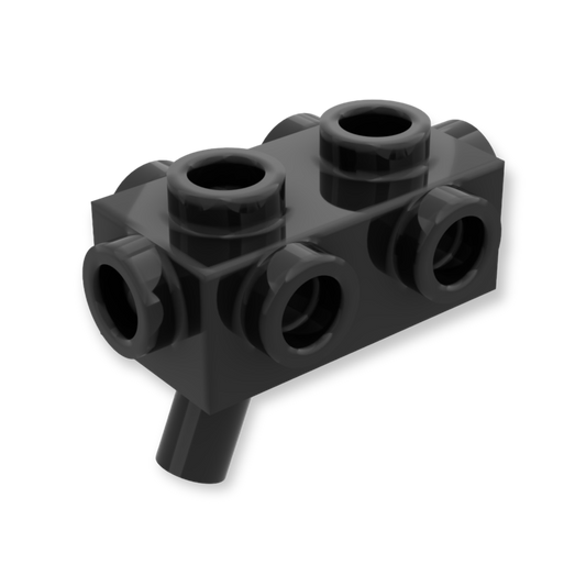 LEGO Minifigur Waffe Blaster 1x2x2/3 mit Noppen an den Seiten und Griff in Black