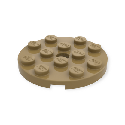 LEGO Plate Round 4x4 - Dark Tan