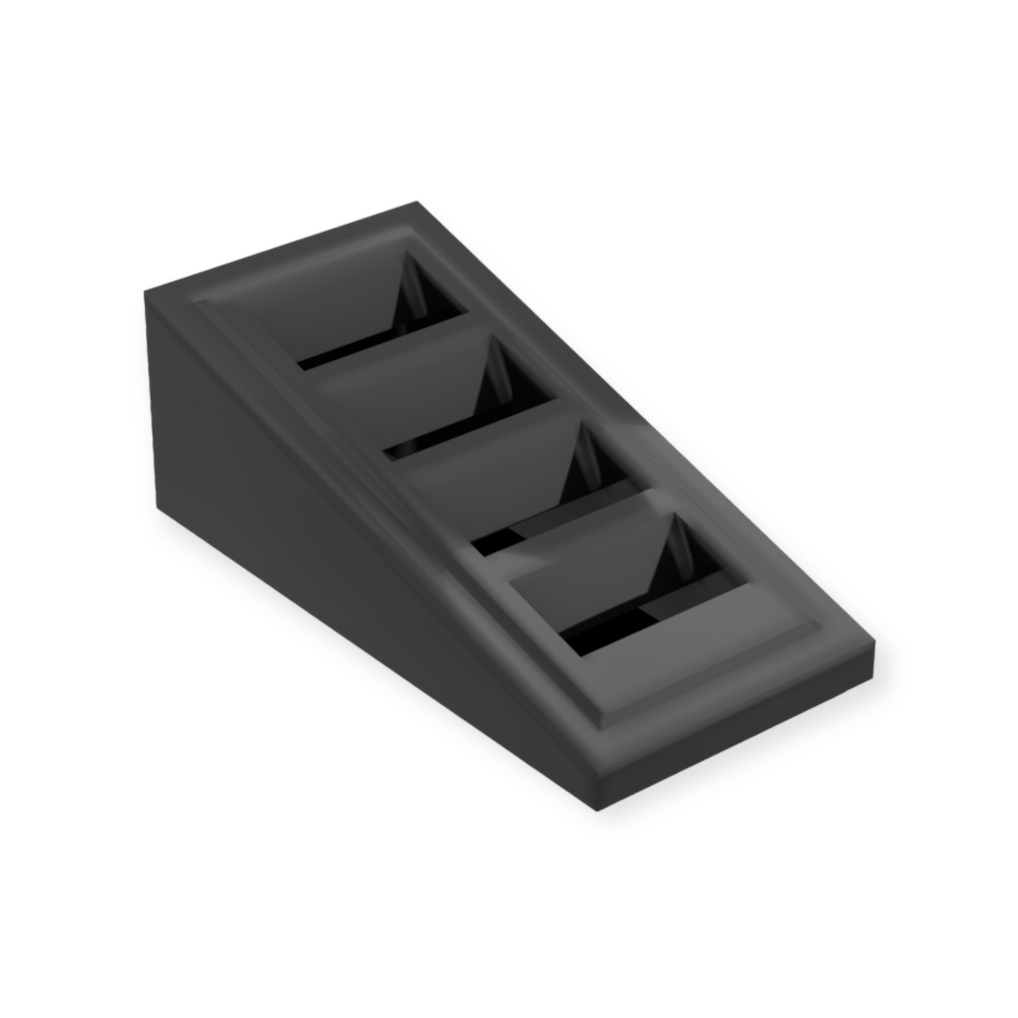LEGO Slope 18 2x1x 2/3 with Grille - in Black