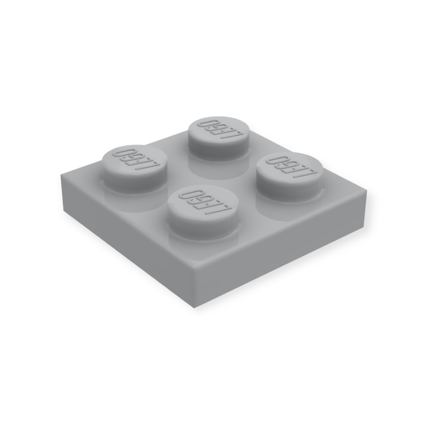 LEGO Plate 2x2 - Light Bluish Gray