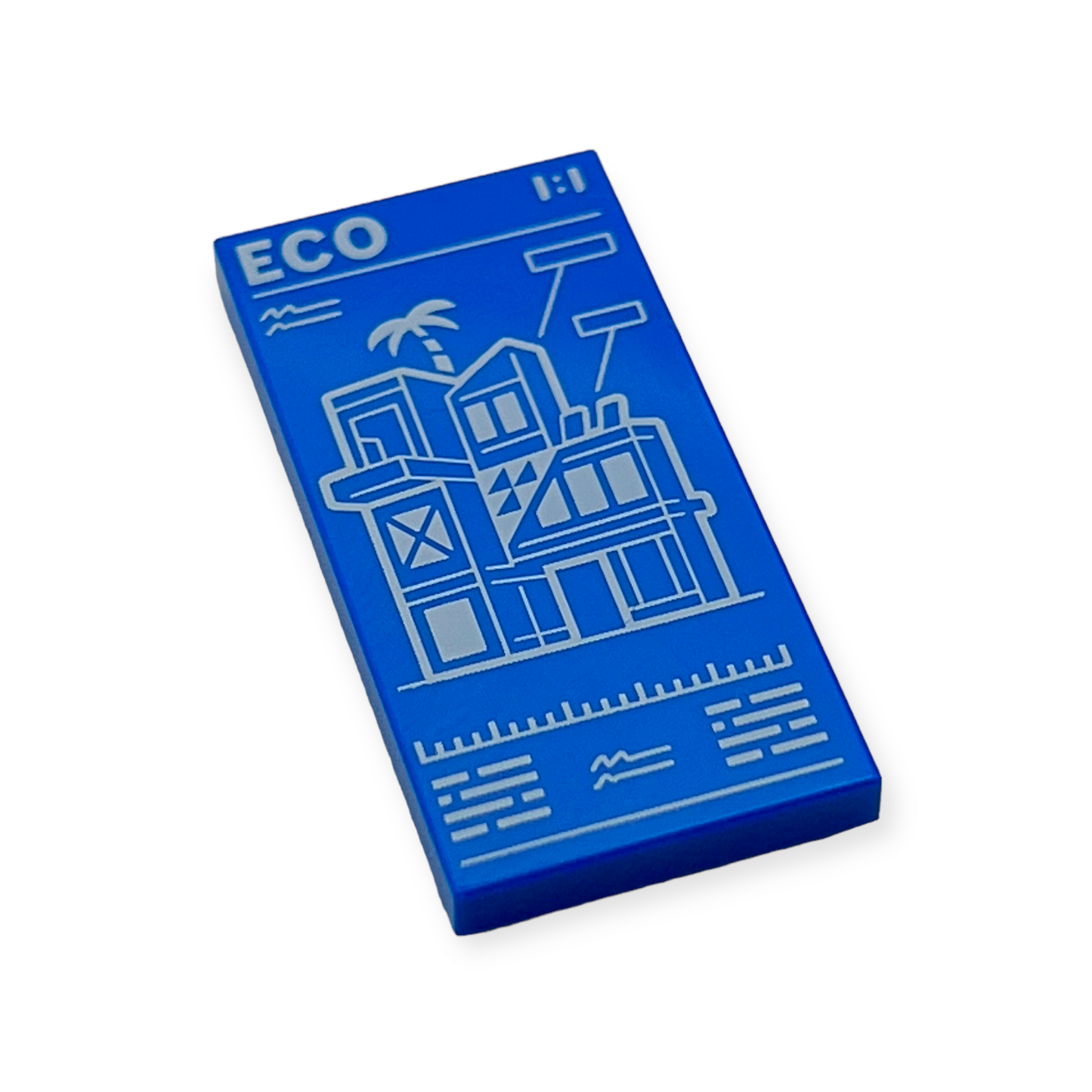 LEGO Tile 2x4 - White ECO 1:1 and City Apartment Building Set 60365