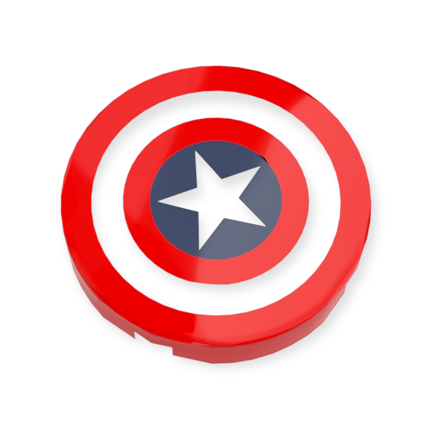 LEGO Tile Round 2x2 - Captain America Logo