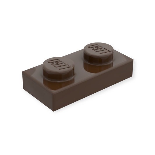 LEGO Plate 1x2 - Dark Brown