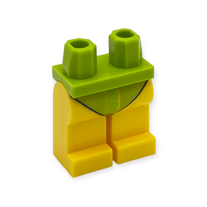 LEGO Hips and Legs - 2246 Yellow Legs with Lime Leotard / Swimsuit Bottom