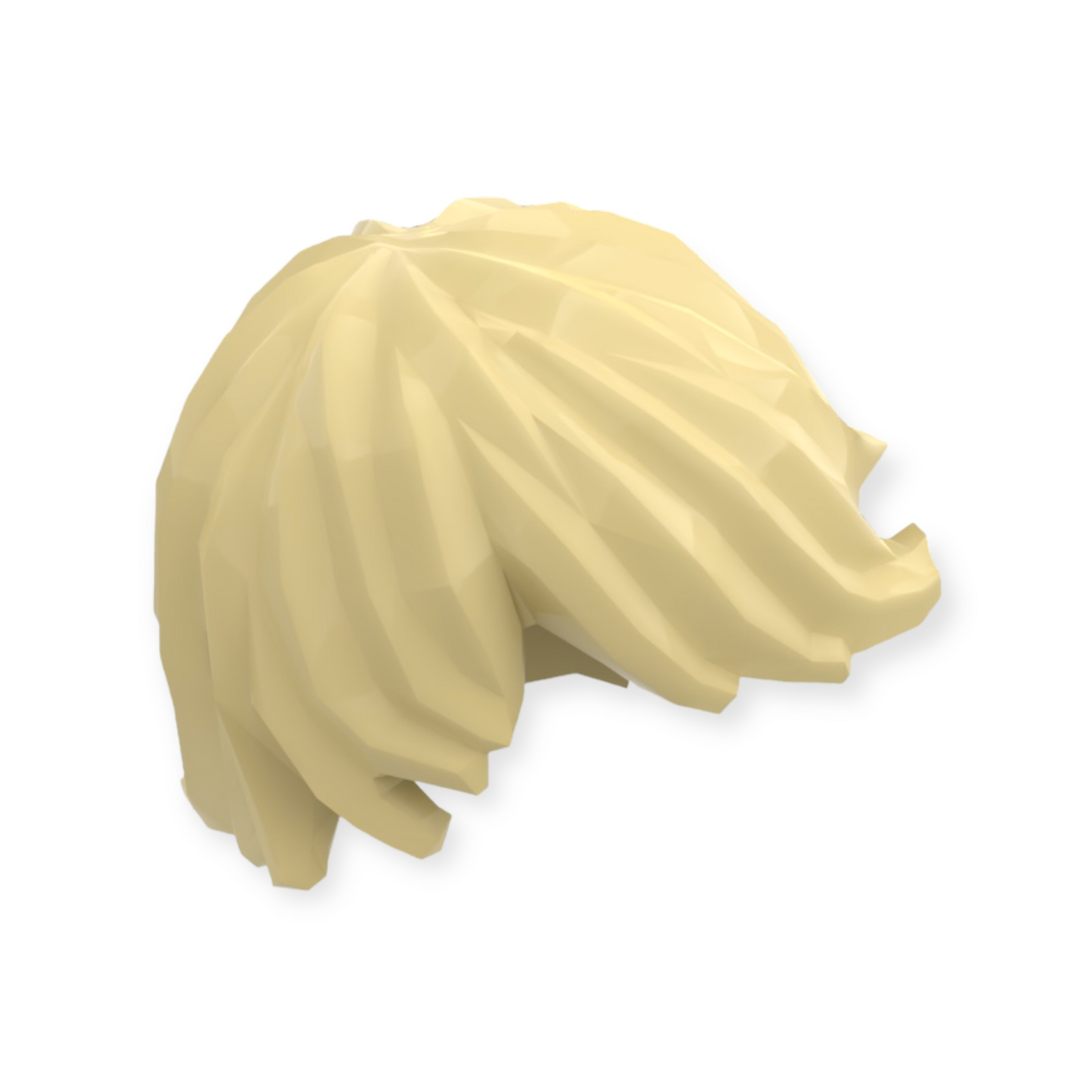 LEGO Frisur Nr 6 - Zerzaustes Haar mit Seitenscheitel - Tan