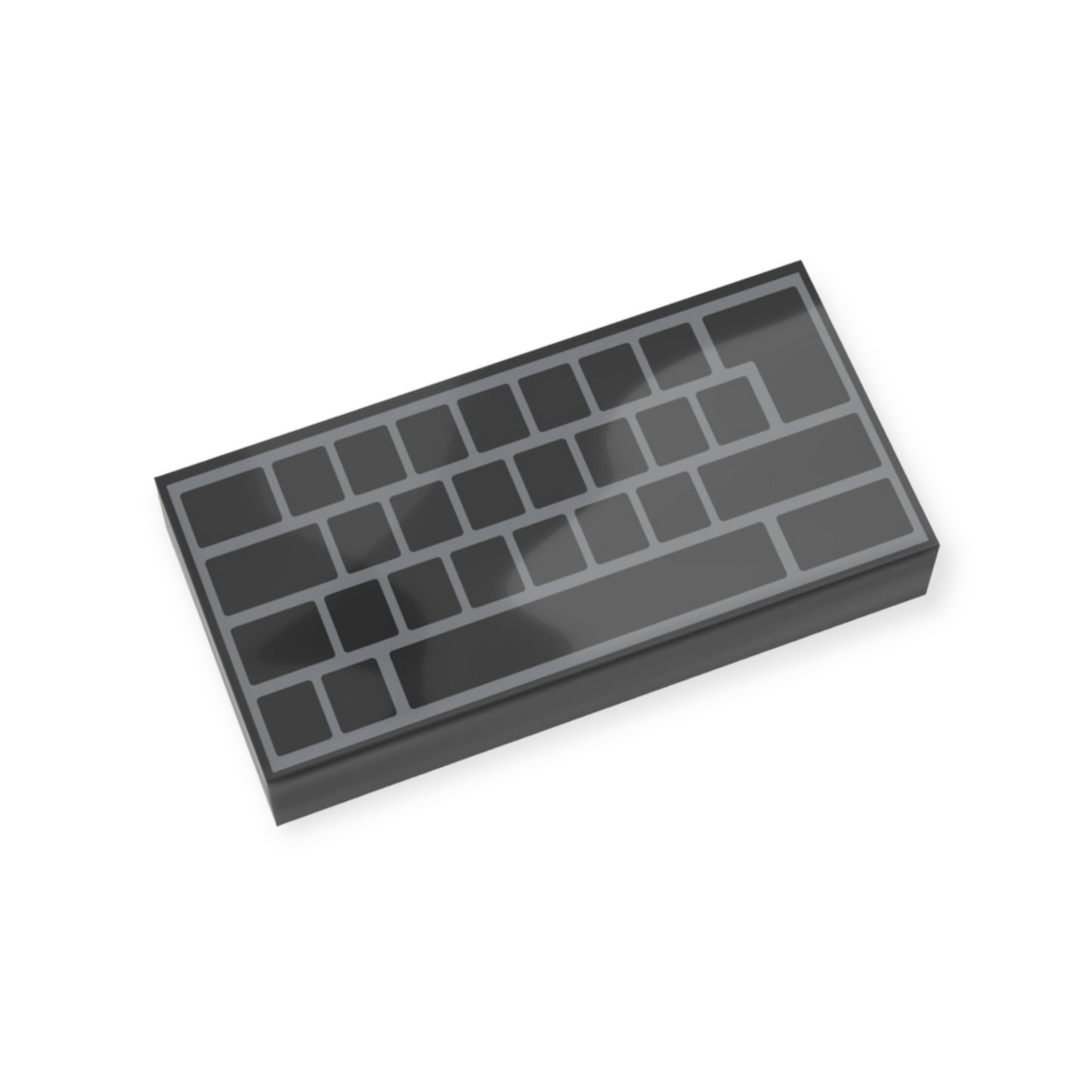LEGO 1x2 Tile - Tastatur in Black