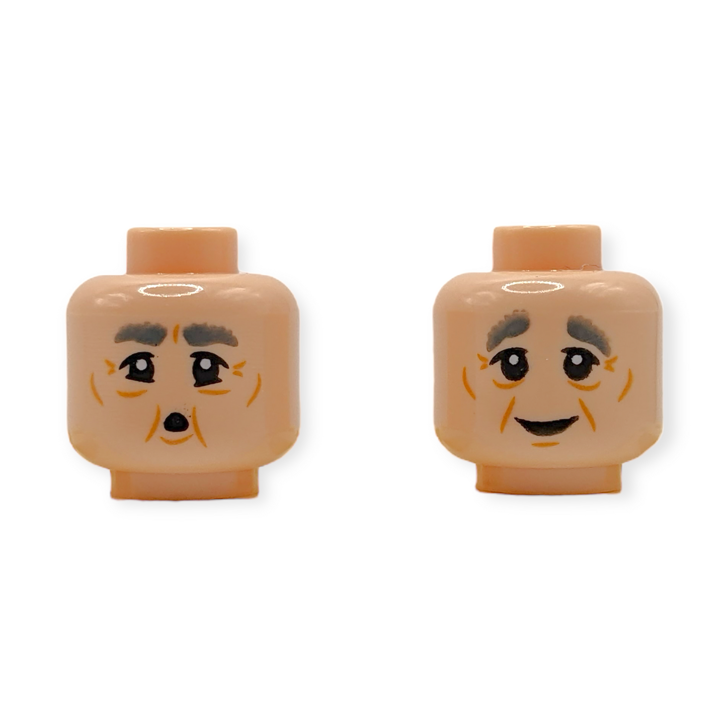 LEGO Head - 3508 Dual Sided Dark Bluish Gray Eyebrows