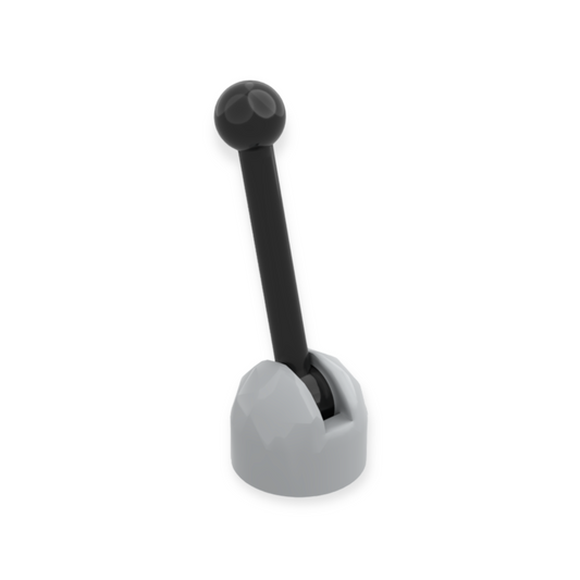 LEGO Antenna Small Base with Black Lever - Light Bluish Gray