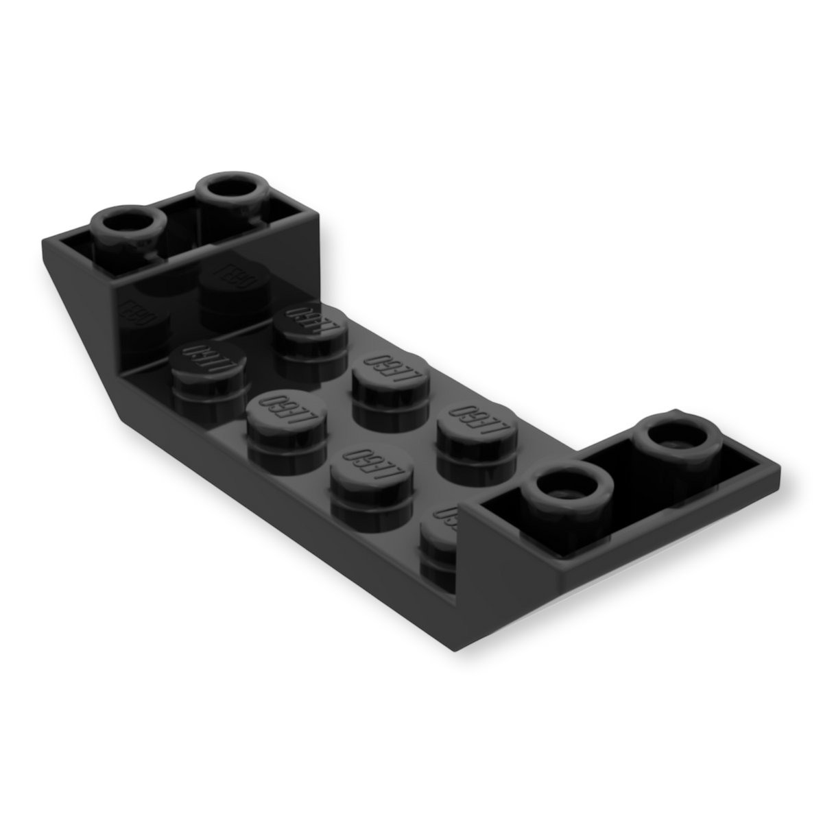 Lego Inverted LEGO Slope Inverted 45 6x2 Double with 2x4 Cutout in Black ...