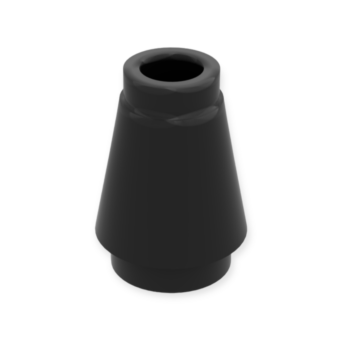LEGO Cone 1x1 with Top Groove in Black