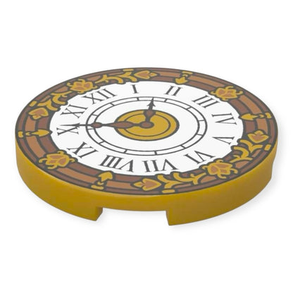 LEGO® Fliese Rund 3x3 - edles Ziffernblatt