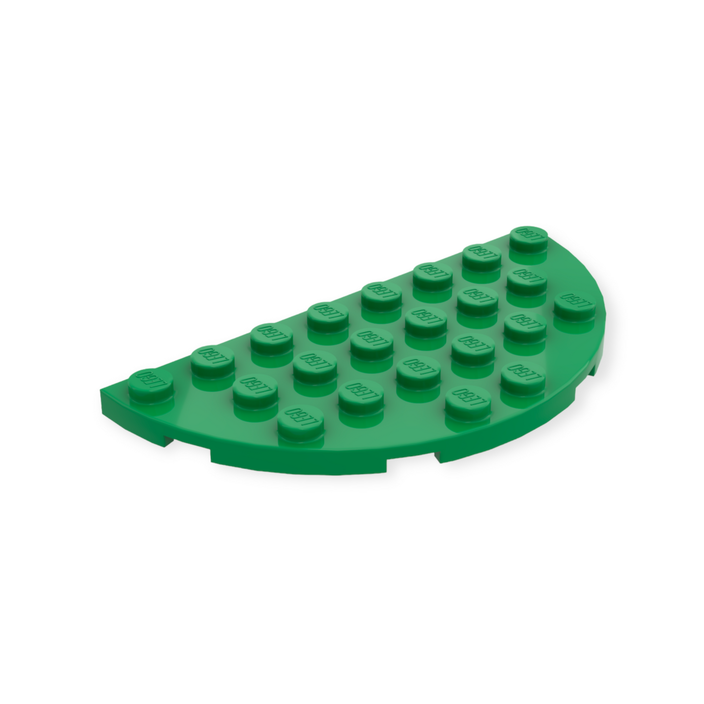 LEGO Plate Round Half 4x8 - Green