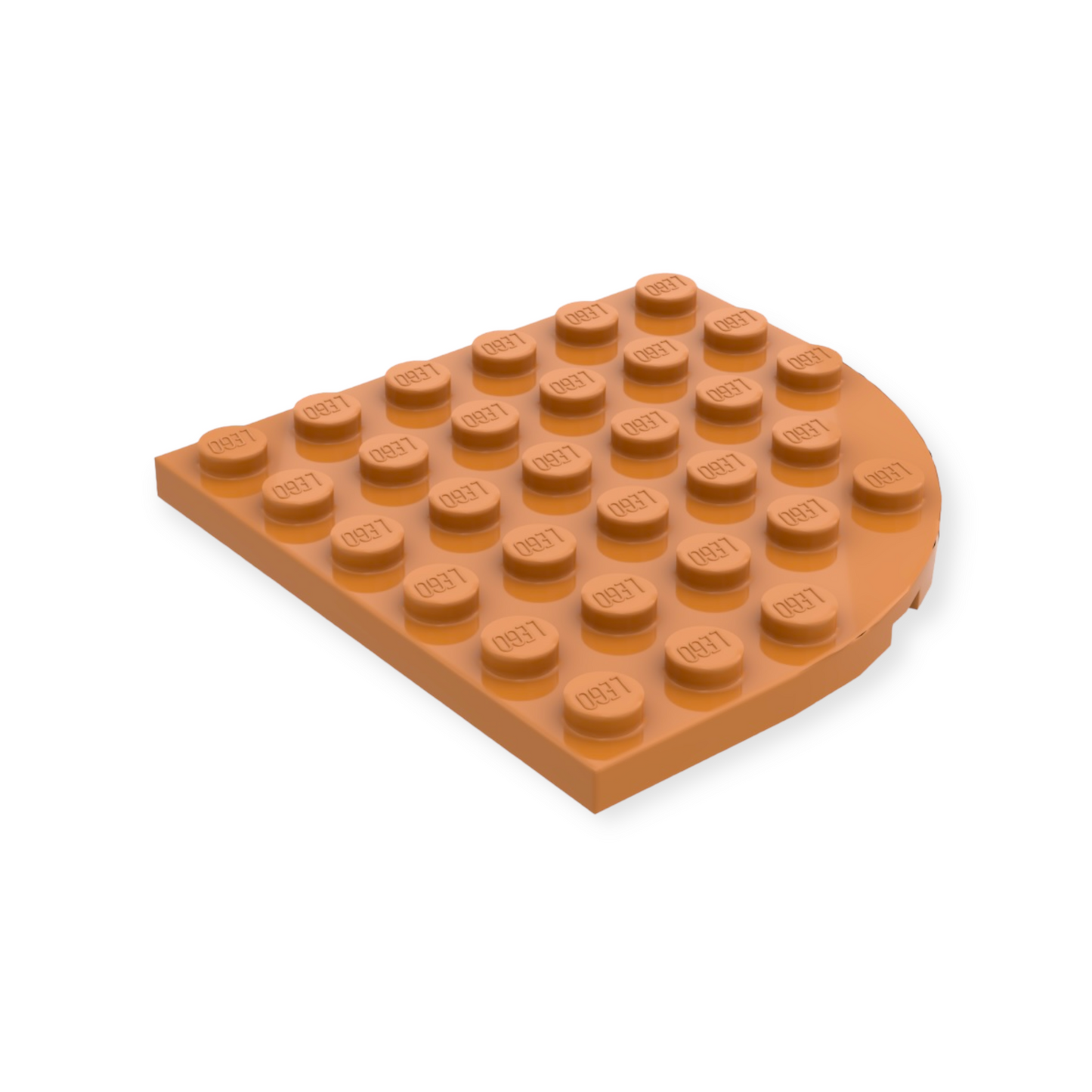 LEGO Plate Round Corner 6x6 - Medium Nougat