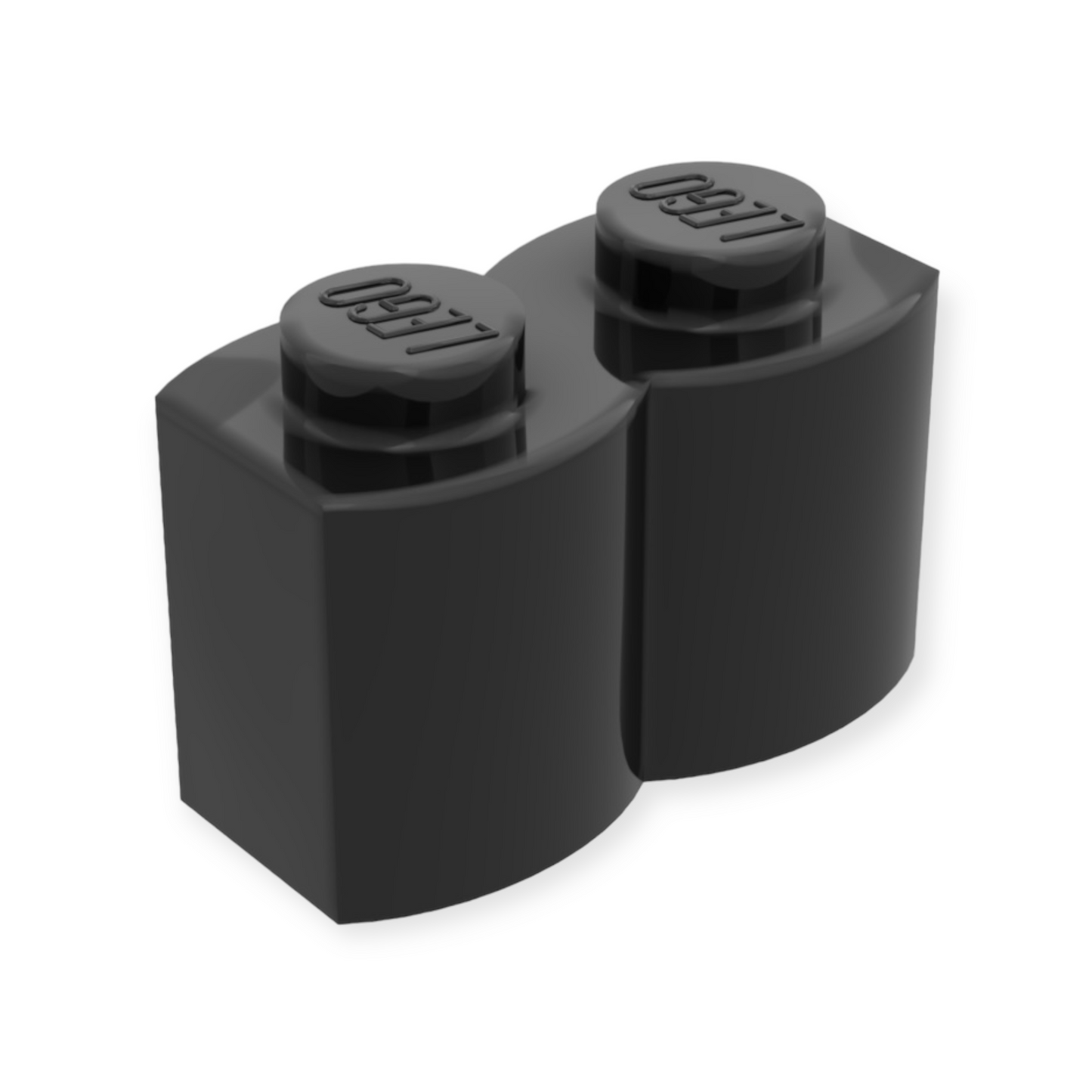 LEGO Brick Modified 1x2 Log Profile - Black