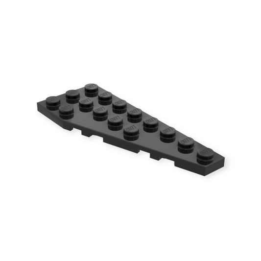 LEGO Wedge Plate 8x3 Pentagonal Rechts - in Black