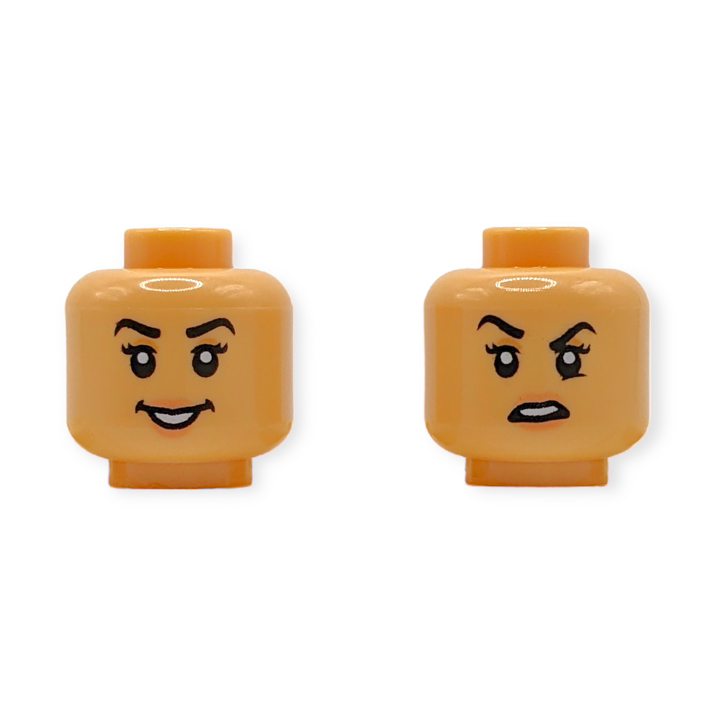 LEGO Head - 3874 Dual Sided Female Black Eyebrows