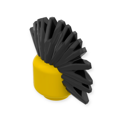 LEGO Frisur Nr 16 - Punk - Black