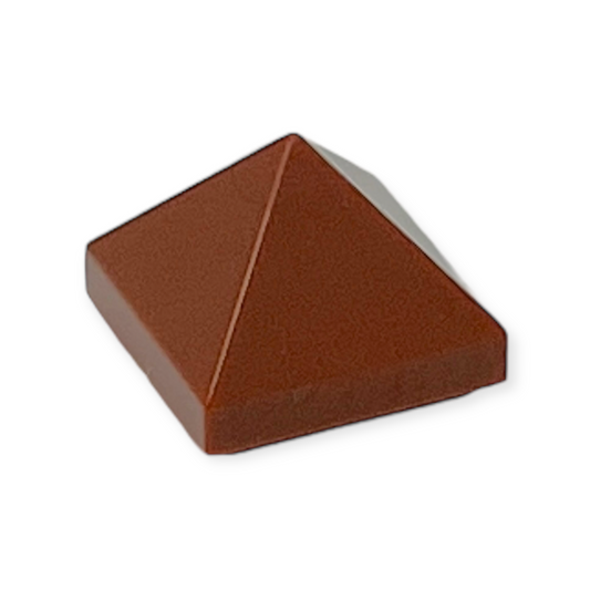 LEGO Slope 45 1x1x2/3 Quadruple Convex Pyramid in Reddish Brown