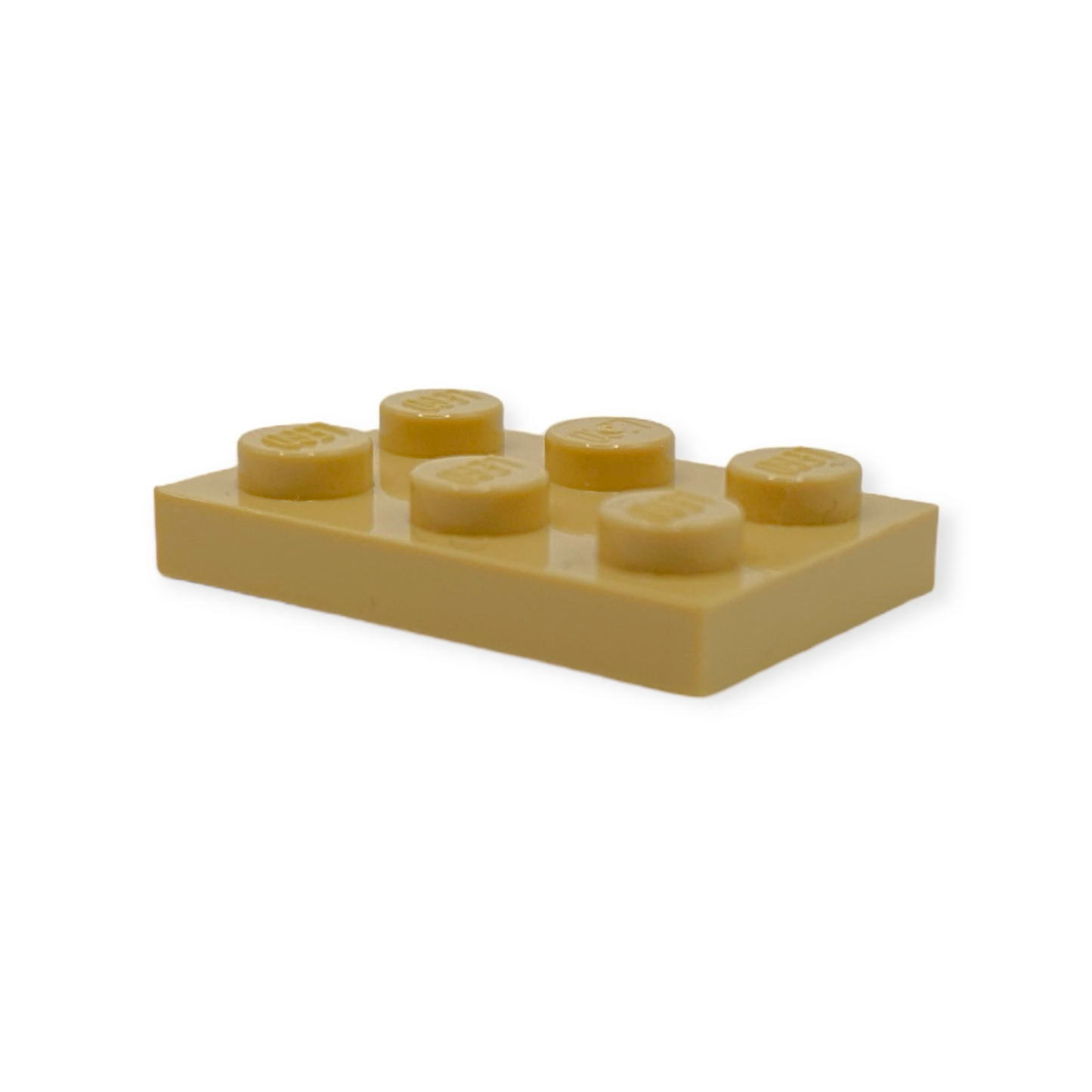 LEGO Plate  - 2x3 in Tan