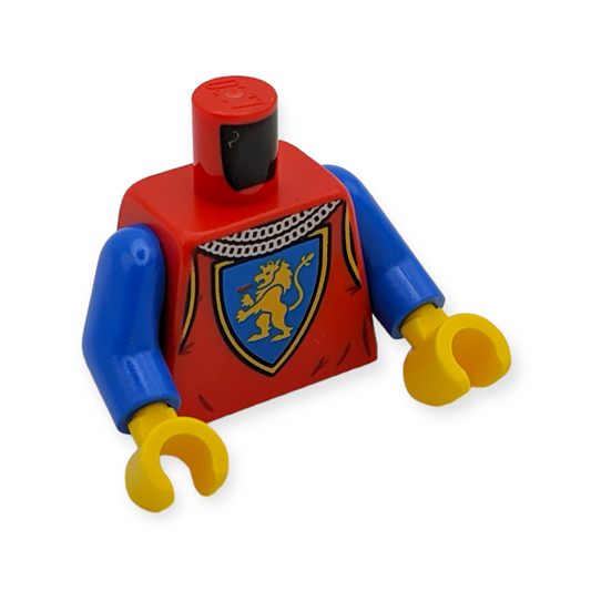 LEGO Torso - 6230 Castle Surcoat Silver Chain Mail Collar
